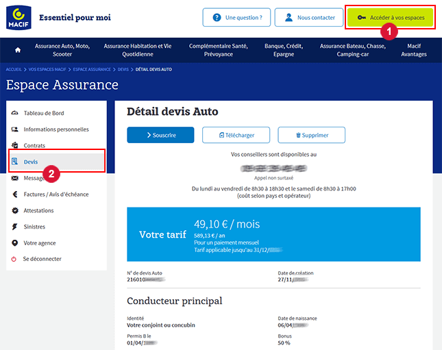 découvrez l'espace client auto de macif, votre plateforme dédiée pour gérer vos contrats d'assurance automobile, consulter vos documents et accéder à des services personnalisés, le tout en quelques clics. profitez d'une expérience simple et sécurisée pour suivre vos garanties et obtenir de l'aide à tout moment.