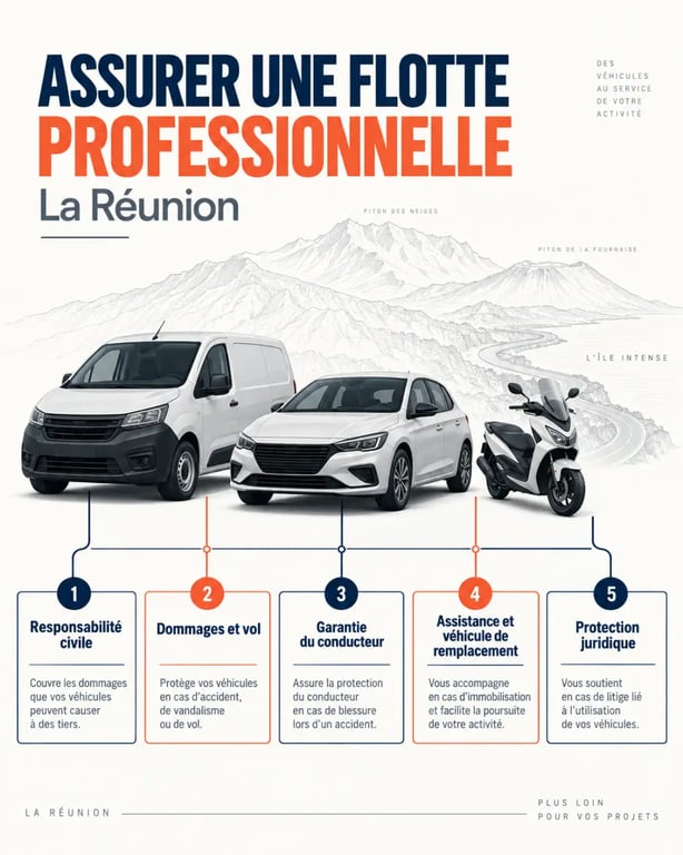 Assurer sa flotte de véhicules professionnels à La Réunion : garanties essentielles et assistance